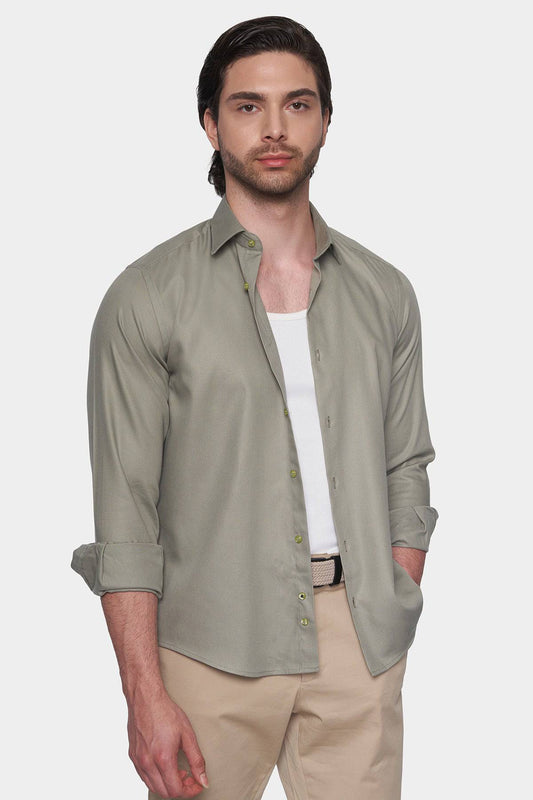 The Casual Shirt (Taupe) - Bright Moons