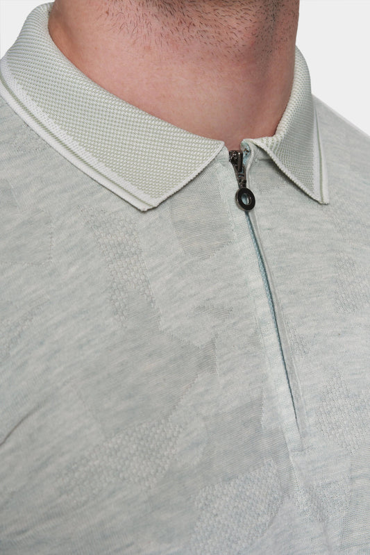 The Quarter Zip Polo (Eucalyptus) - Bright Moons