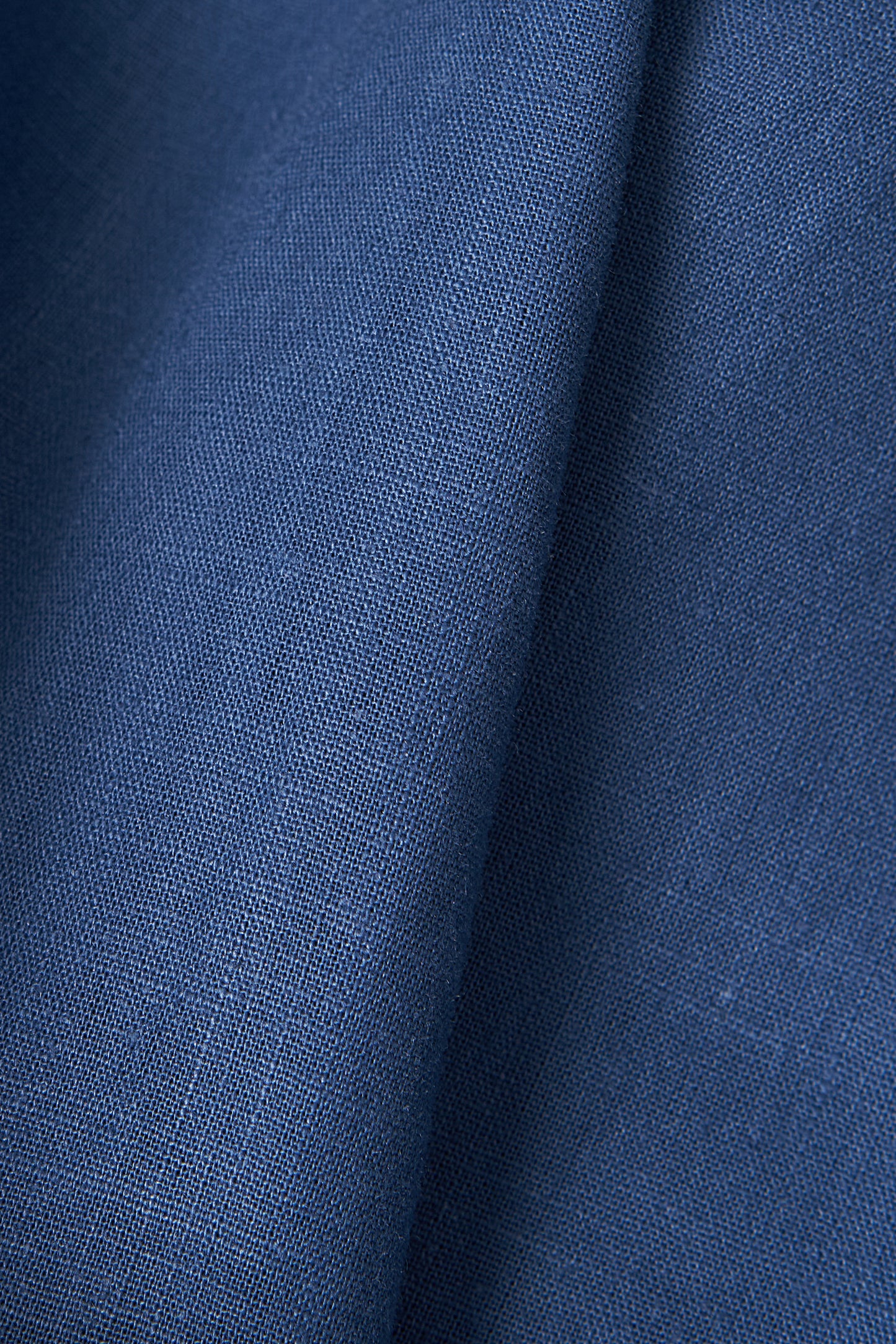 Bright Moons safari coat fabric texture close-up in ocean blue
