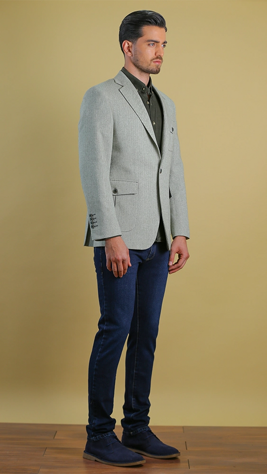 Be Spoke Blazer (Olive) - Bright Moons