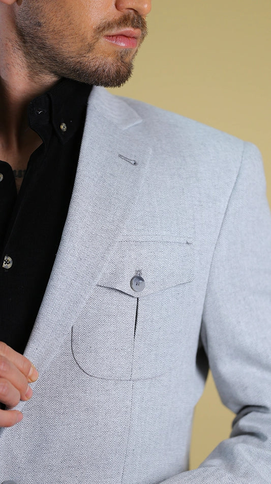 Be Spoke Blazer (Silver) - Bright Moons