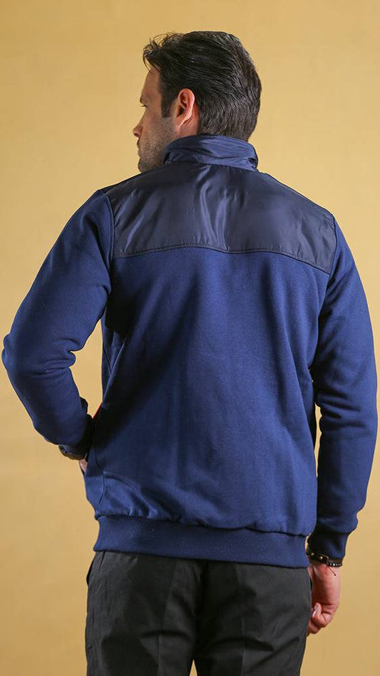 The Quarter-Panel Tech Sweater (Navy) - Bright Moons