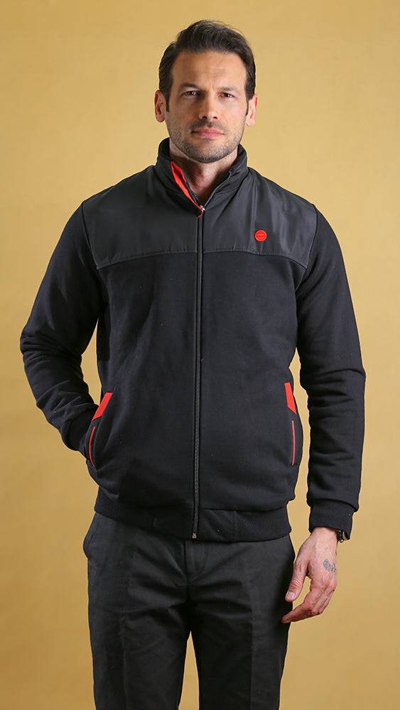The Quarter-Panel Tech Sweater (black) - Bright Moons
