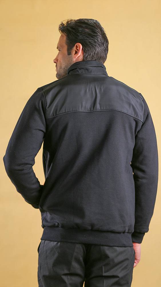 The Quarter-Panel Tech Sweater (black) - Bright Moons