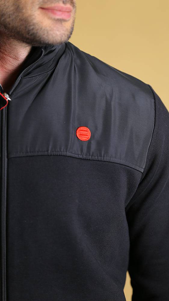 The Quarter-Panel Tech Sweater (black) - Bright Moons