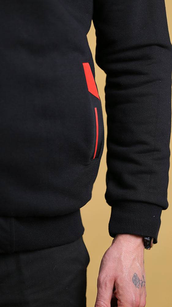 The Quarter-Panel Tech Sweater (black) - Bright Moons