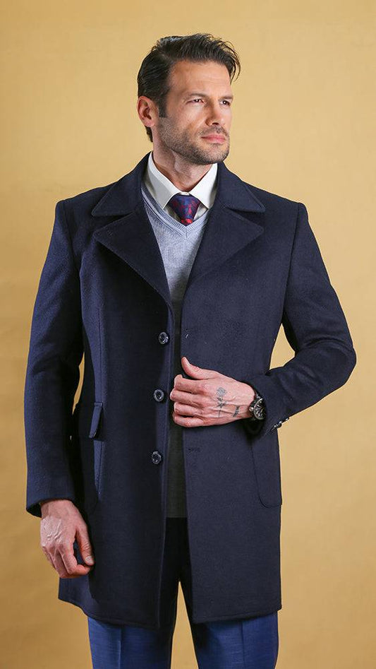 The Superlative Overcoat (Executive Blue) - Bright Moons