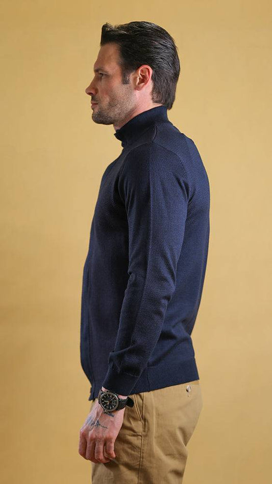 The Trailblazer Sweater (Navy Crimson) - Bright Moons