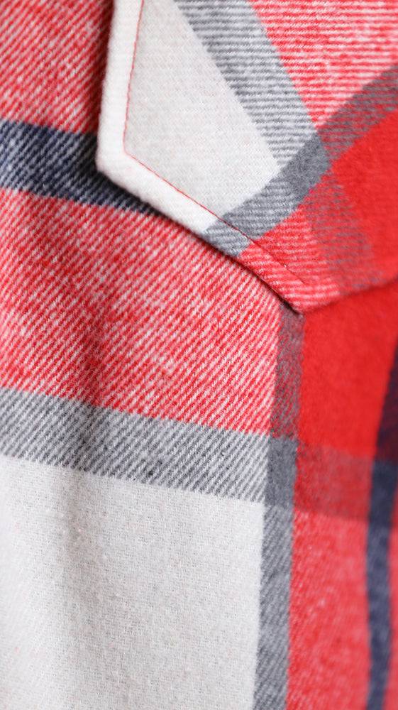 The Wanderer Shacket (Crimson Plaid) - Bright Moons
