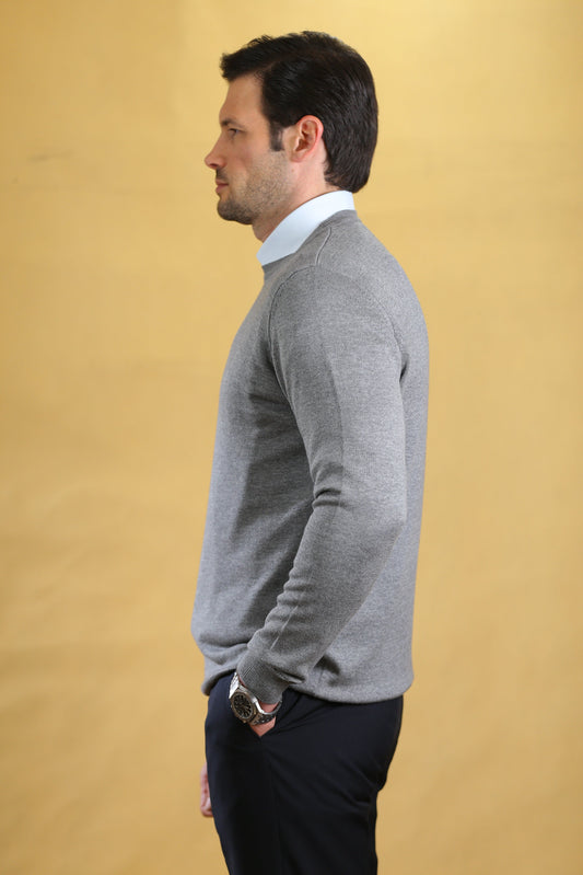 The caravan crewneck(Pure platinum) - Bright Moons