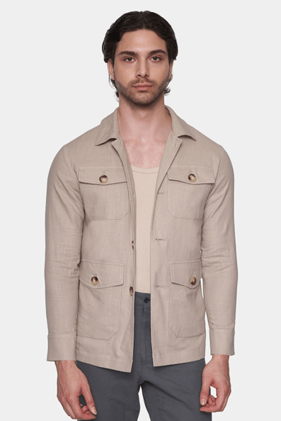 The Slim Safari Coat (Natural) - Bright Moons