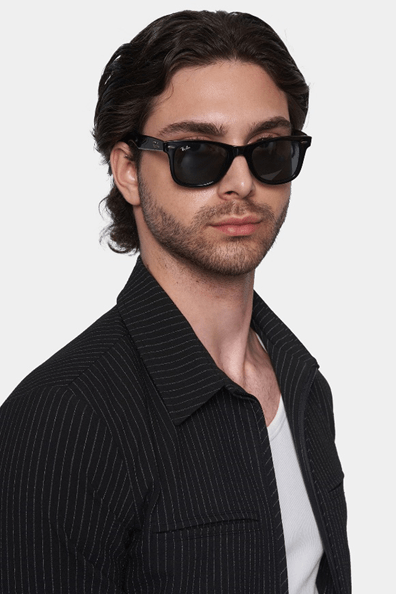 The Luxe Zip Jacket (Black Pinstripe) - Bright Moons
