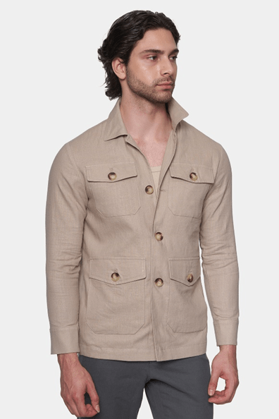 The Slim Safari Coat (Natural) - Bright Moons