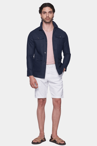 The Slim Safari Coat (Navy) - Bright Moons