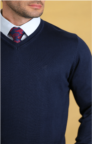 The Caravan Vneck (Sleek Black) - Bright Moons