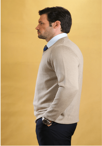 The Caravan Vneck (Oxford Tan) - Bright Moons