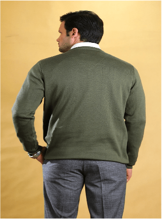 The Cravan Vneck(olive) - Bright Moons