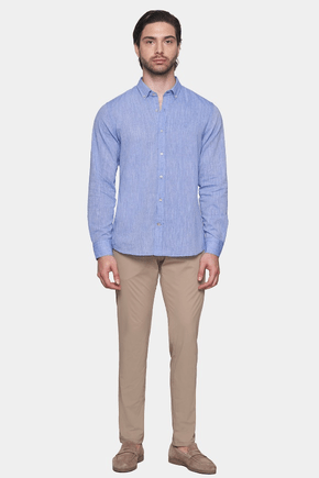 The Luxury Linen Shirt (Periwinkle) - Bright Moons