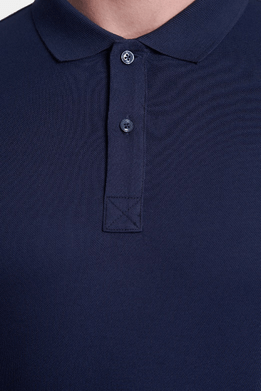The Quarter Button Polo (Deep Sea) - Bright Moons