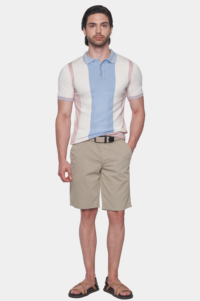 The Quarter Button Polo (Pastel)