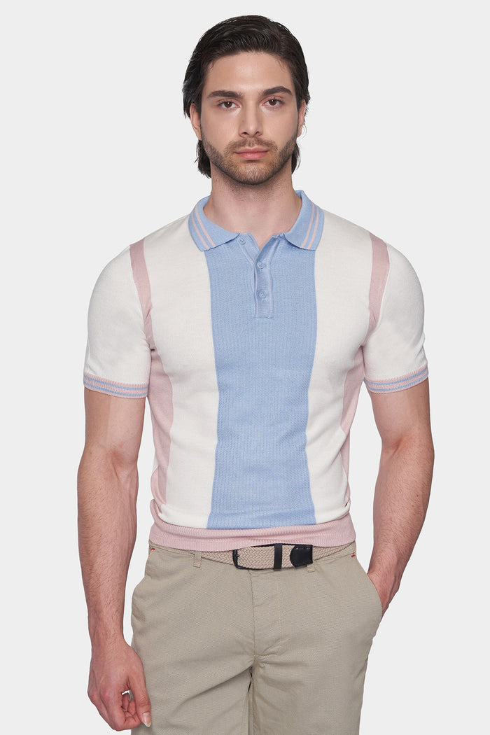 The Quarter Button Polo (Pastel)