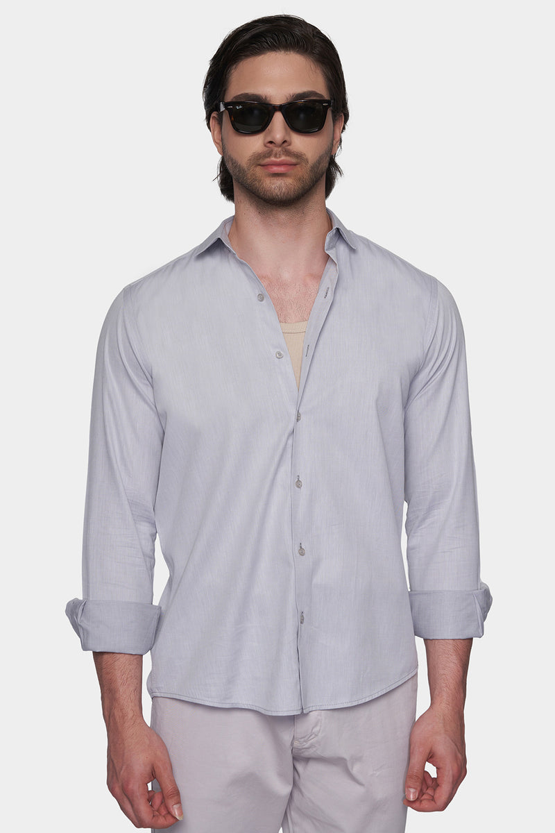 The Slim Casual Shirt (Powder Gray)