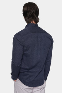 The Patterned Casual Shirt (Navy)