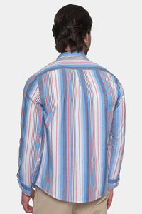 The Casual Shirt (Blue & Red Striped)