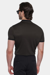 The Quarter Zip Polo (Dark Espresso)