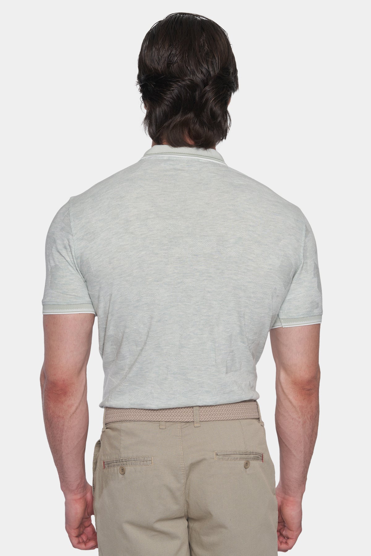 The Quarter Zip Polo (Eucalyptus)