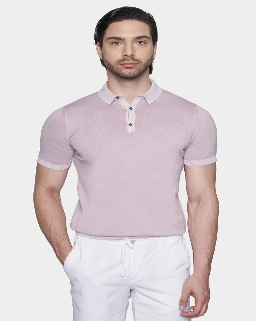 The Quarter Button Polo (Lavender)