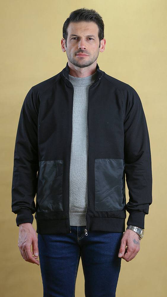The Quarter-Panel Tech Sweater (Black) - Bright Moons