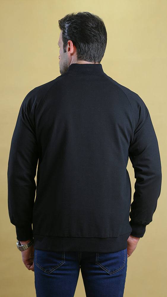 The Quarter-Panel Tech Sweater (Black) - Bright Moons