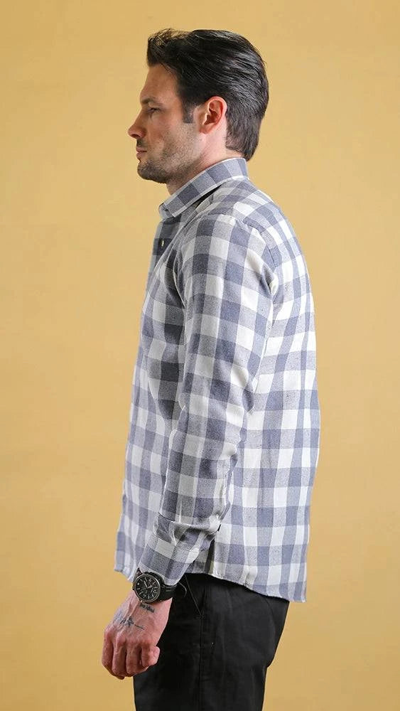 The Woodsman Shirt(silver Plaid) - Bright Moons