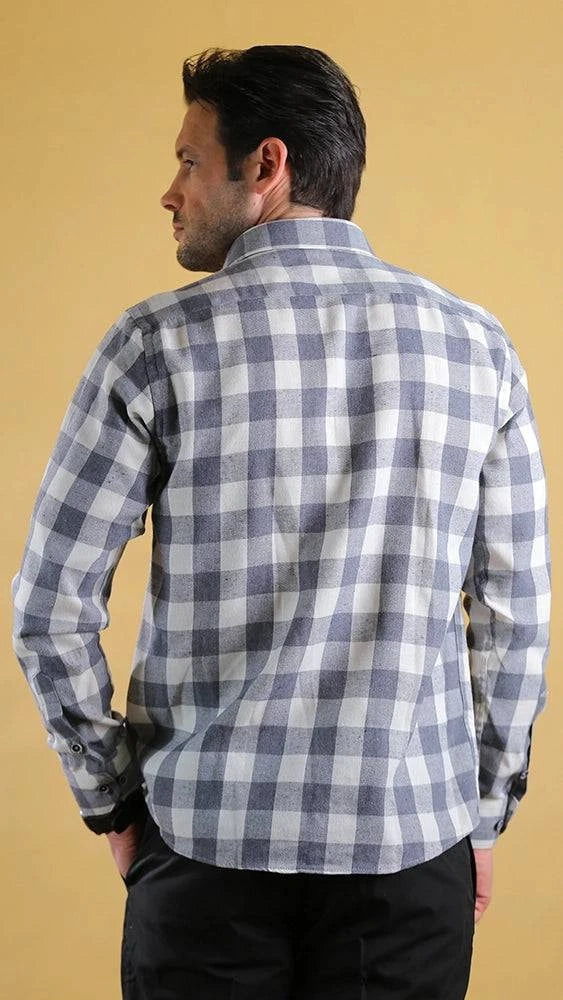The Woodsman Shirt(silver Plaid) - Bright Moons