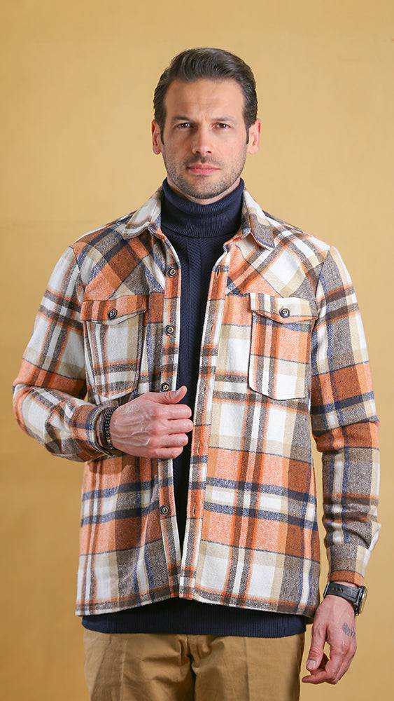The Wanderer Shacket (Industrial Plaid) - Bright Moons
