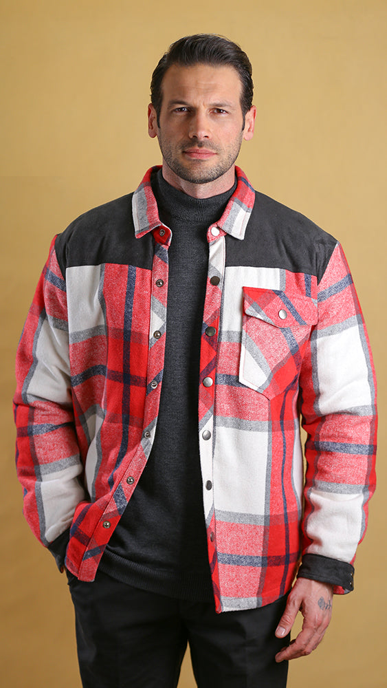 The Wanderer Shacket (Crimson Plaid)