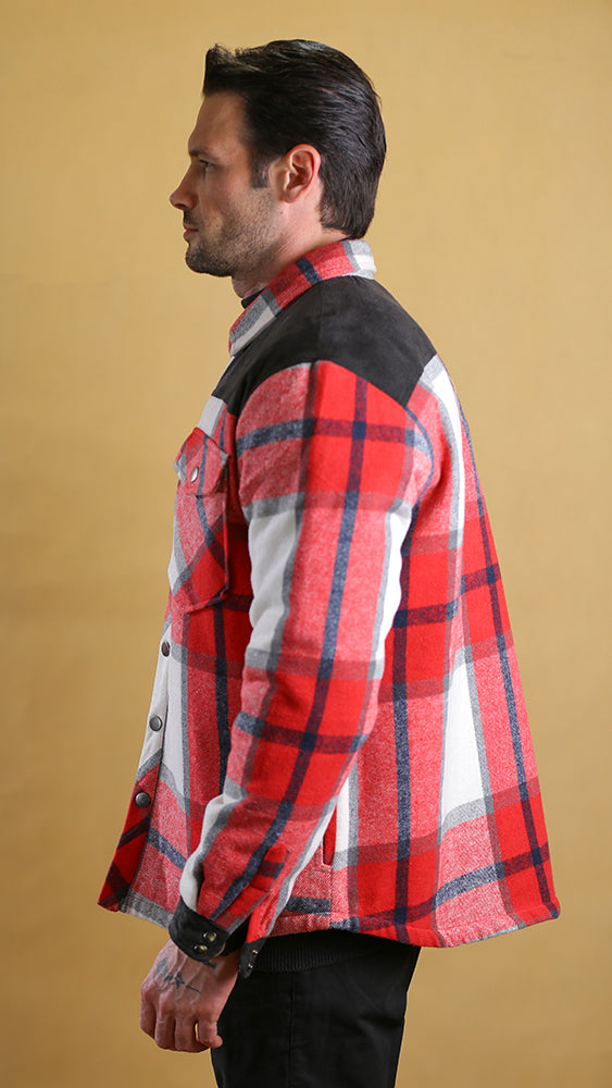 The Wanderer Shacket (Crimson Plaid)