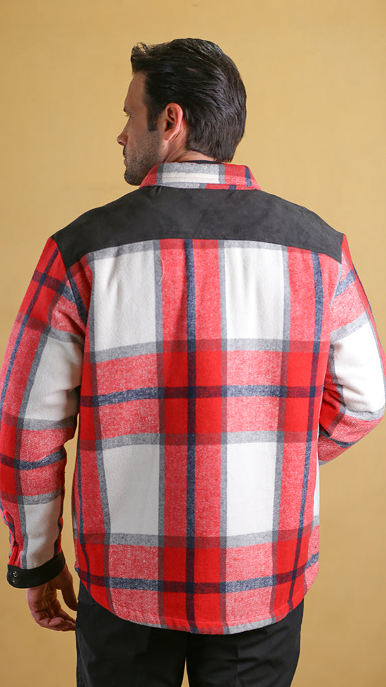 The Wanderer Shacket (Crimson Plaid)