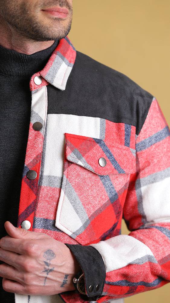 The Wanderer Shacket (Crimson Plaid) - Bright Moons