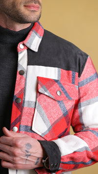 The Wanderer Shacket (Crimson Plaid)