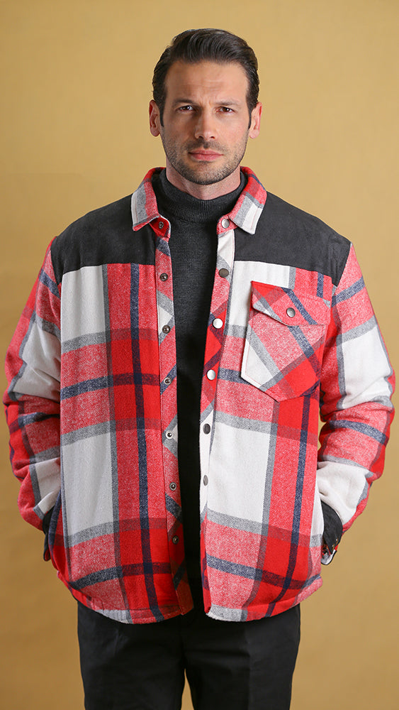 The Wanderer Shacket (Crimson Plaid)