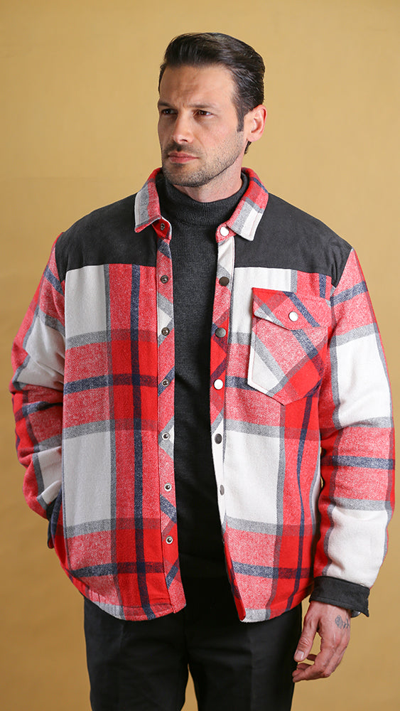 The Wanderer Shacket (Crimson Plaid)