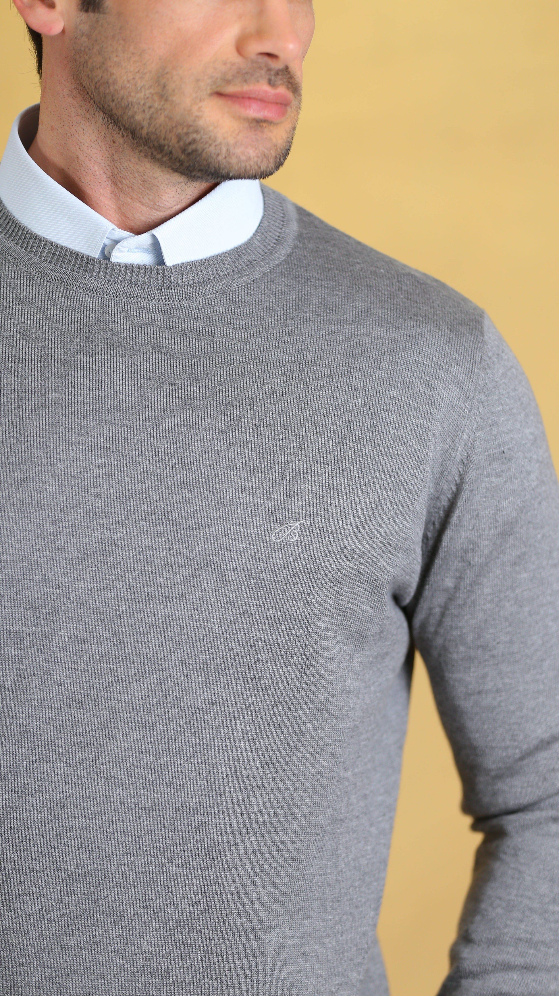 The caravan crewneck(Pure platinum) - Bright Moons