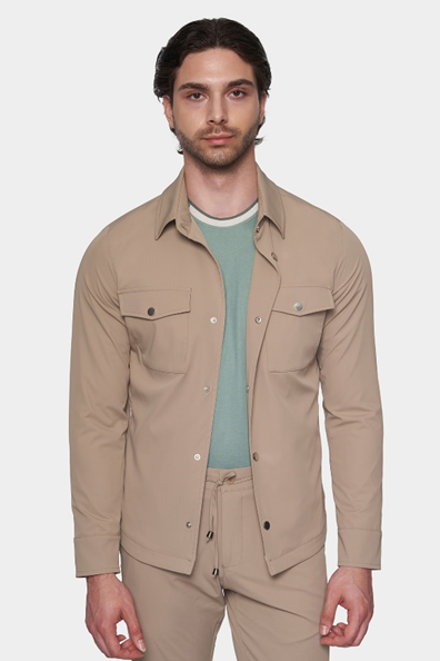 The Slim Overshirt (Beige)