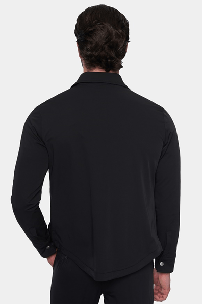 The Slim Overshirt (Black) - Bright Moons