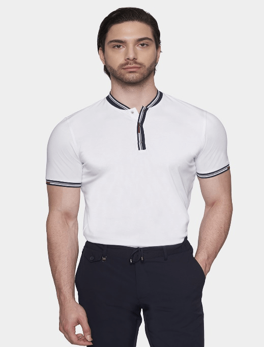 The Polo Tee (Admiral White) - Bright Moons