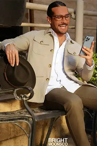The Slim Safari Coat (Natural) - Bright Moons