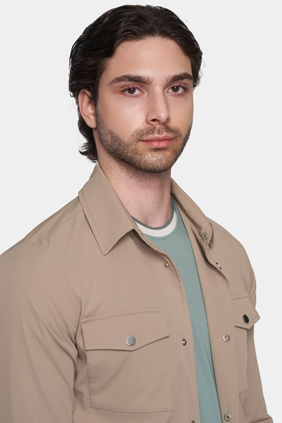 The Slim Overshirt (Beige)