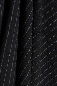 The Luxe Zip Jacket (Black Pinstripe)